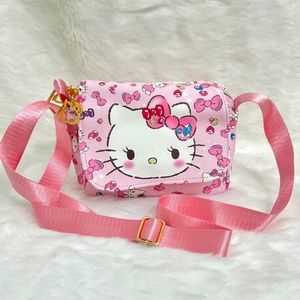 Super Cute Hello Kitty with Bows and Jewels Hand/Shoulder/Body Bag with Double Z